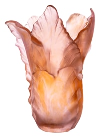 Daum, Tulipe vases, Amber pink magnum vase