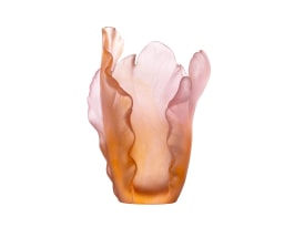 Daum, Tulipe vases, Amber pink vase, small