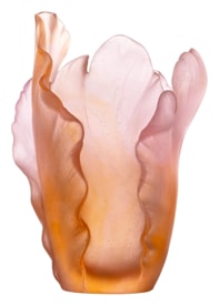Daum, Tulipe vases, Amber pink vase, small