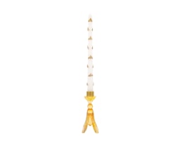 Daum, Or d'Abeille, Candle holder and taper candle