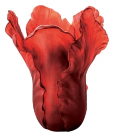 Daum, Tulipe vases, Rouge à l'or magnum vase