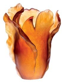 Daum, Tulipe vases, Amber vase