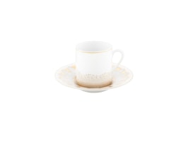 Daum, Or d'Abeille Tableware, Set of 2 coffee cups and saucers