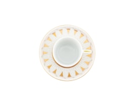 Daum, Or d'Abeille Tableware, Set of 2 coffee cups and saucers