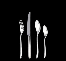 Christofle, Mood cutlery, silver plated, La trousse, individual cutlery set, 4 pieces