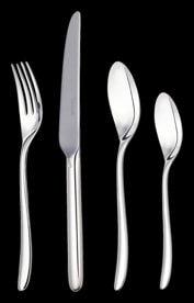 Christofle, Mood cutlery, silver plated, La trousse, individual cutlery set, 4 pieces