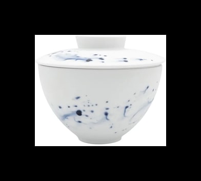 Jaune de Chrome, Blue Impression, Asian tea cup lid