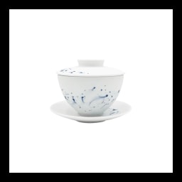 Jaune de Chrome, Blue Impression, Asian tea cup lid