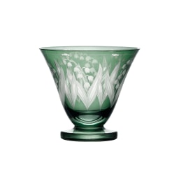 Artel, Lily of the Valley, Red glass on stem, sage