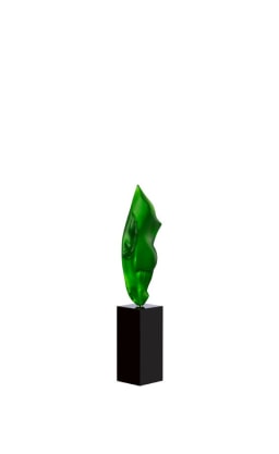 Lalique, Still water by Nic Fiddian Green, Limited edition sculpture, green