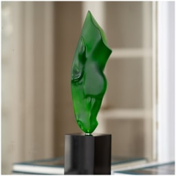 Lalique, Still water by Nic Fiddian Green, Limited edition sculpture, green