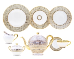Robert Haviland & C. Parlon Syracuse Taupe Essential set for 6 persons