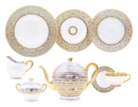 Robert Haviland & C. Parlon Syracuse Taupe Essential set for 6 persons