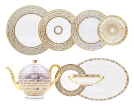 Robert Haviland & C. Parlon, Syracuse Taupe, Dinner set for 6 persons