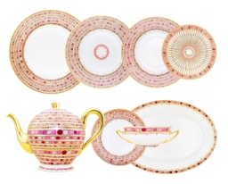 Robert Haviland & C. Parlon, Syracuse Fuschia, Dinner set for 6 persons