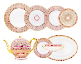 Robert Haviland & C. Parlon, Syracuse Fuschia, Dinner set for 6 persons