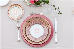 Robert Haviland & C. Parlon, Syracuse Fuschia, Grand dining set for 8 persons