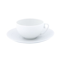 J.L Coquet, Hémisphère White Satin, Breakfast set for 6 persons