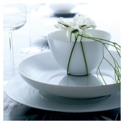 J.L Coquet, Hémisphère White Satin, Dinner set for 6 persons