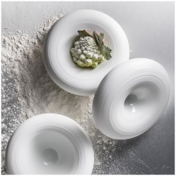 J.L Coquet, Hémisphère White Satin, Dinner set for 6 persons