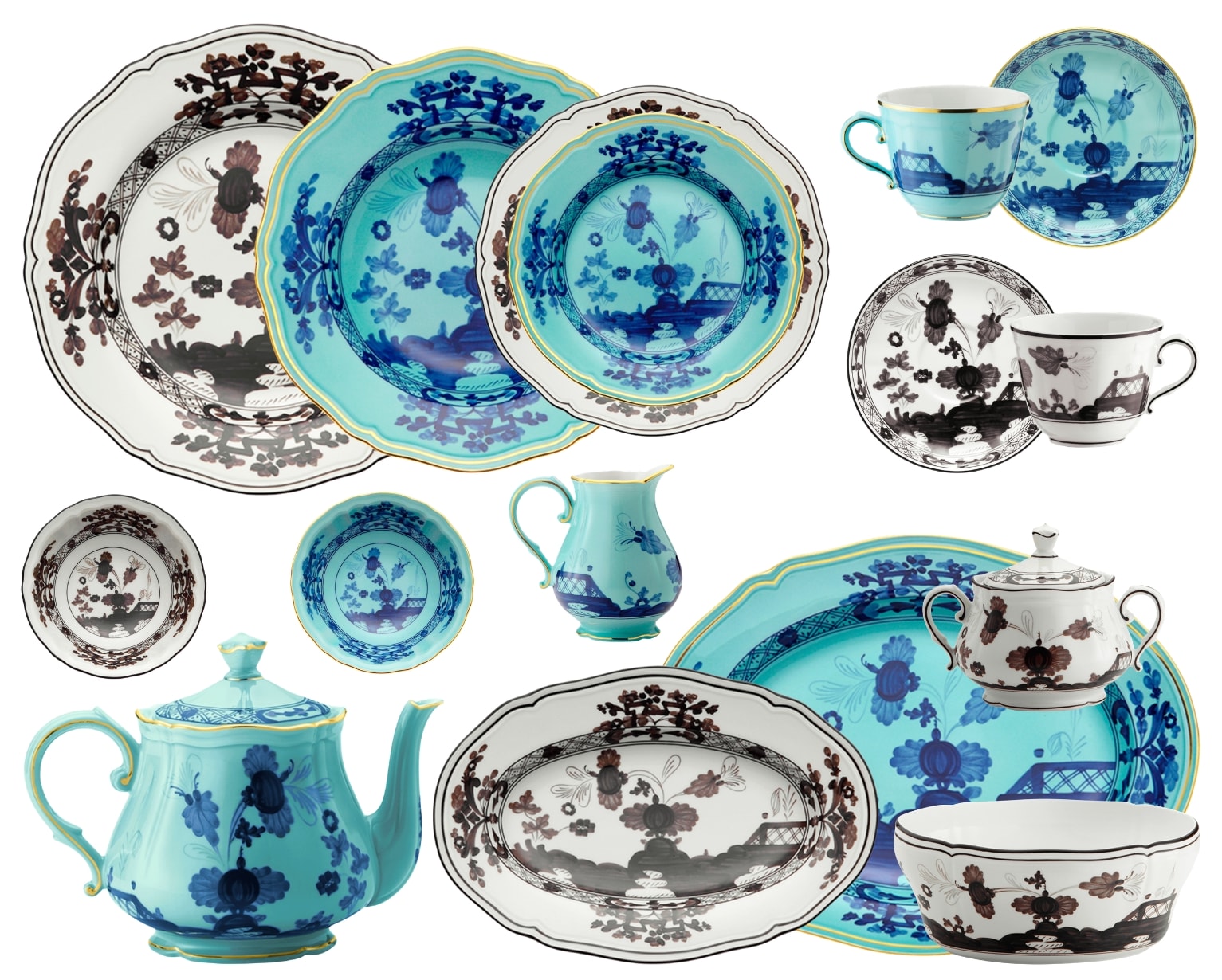 Ginori 1735 Oriente Italiano, Dinner set for 6 persons