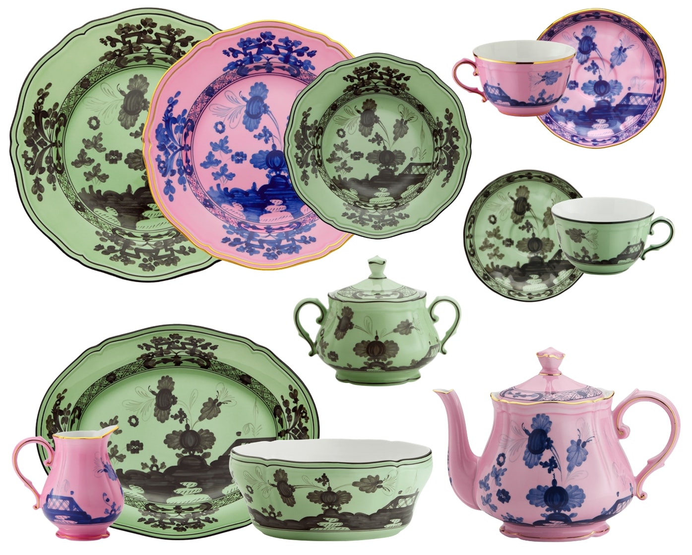 Ginori 1735 Oriente Italiano, Essential set for 6 persons