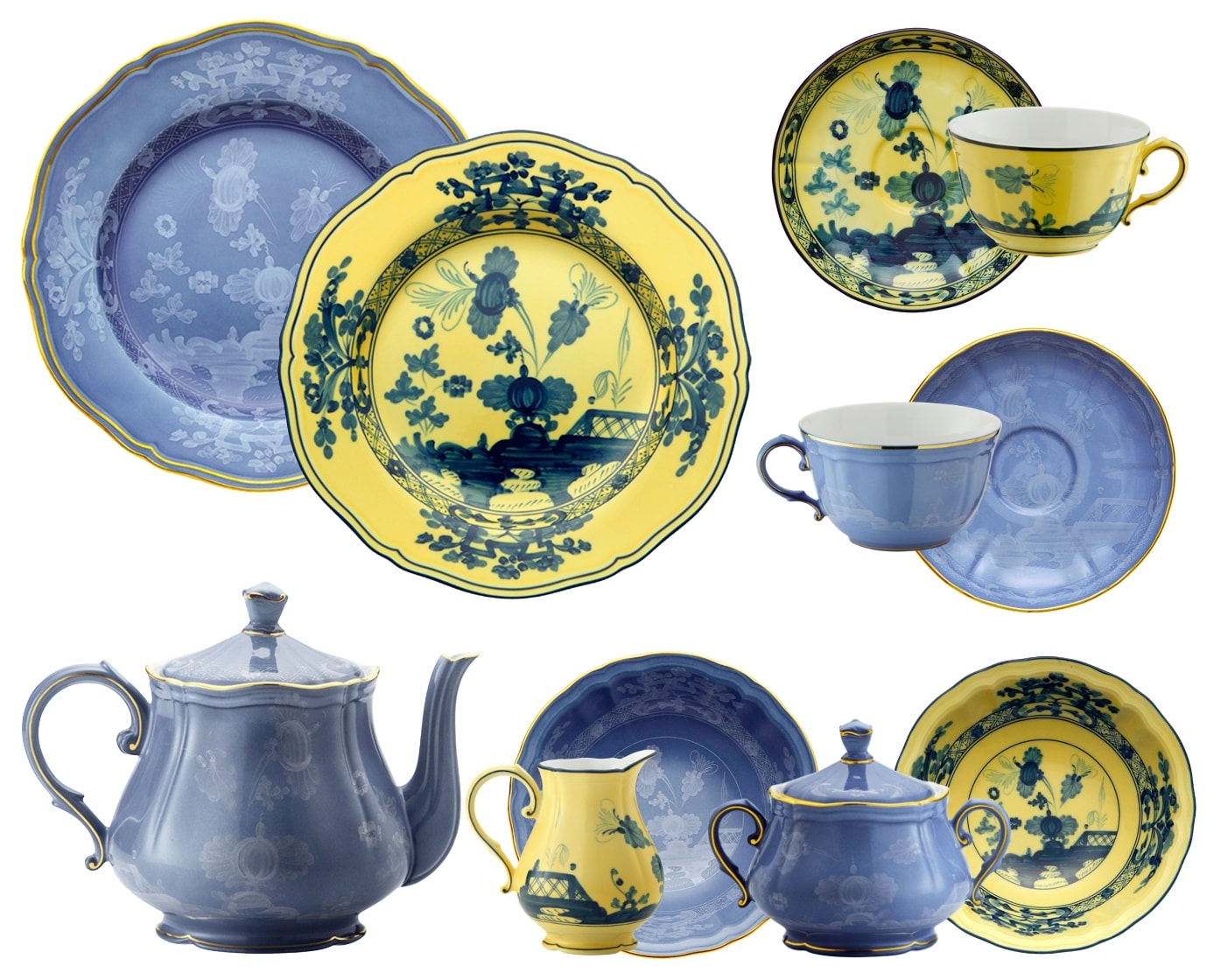 Ginori 1735 Oriente Italiano, Breakfast set for 6 persons
