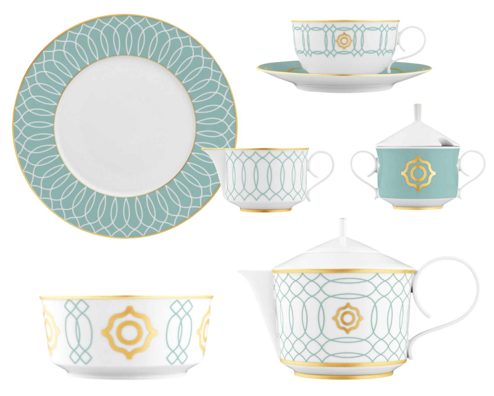 Fürstenberg Carlo este, Breakfast set for 6 persons