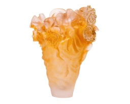 Daum, Rose Royale, Large gilded vase