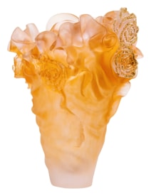 Daum, Rose Royale, Large gilded vase