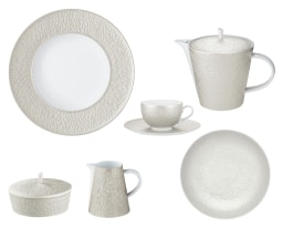 Raynaud, Minéral irisé Pearl Grey, Breakfast set for 6 persons