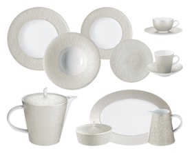 Raynaud, Minéral irisé Pearl Grey, Essential set for 6 persons
