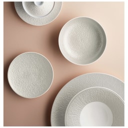 Raynaud, Minéral irisé Pearl Grey, Grand dining set for 8 persons