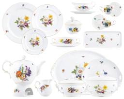 Fürstenberg Alt Fürstenberg bunte blume, Grand dining set for 8 persons