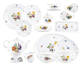 Fürstenberg Alt Fürstenberg bunte blume, Grand dining set for 8 persons