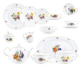 Fürstenberg Alt Fürstenberg bunte blume, Dinner set for 6 persons