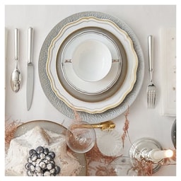 Raynaud, Minéral irisé Pearl Grey, Dinner set for 6 persons