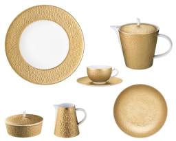 Raynaud, Minéral gold, Breakfast set for 6 persons