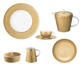 Raynaud, Minéral gold, Breakfast set for 6 persons