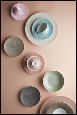 Raynaud, Minéral irisé Pearl Grey, Essential set for 6 persons