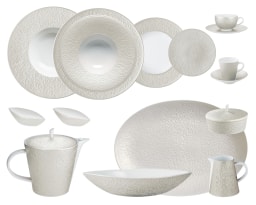 Raynaud, Minéral irisé Pearl Grey, Dinner set for 6 persons