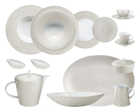 Raynaud, Minéral irisé Pearl Grey, Dinner set for 6 persons