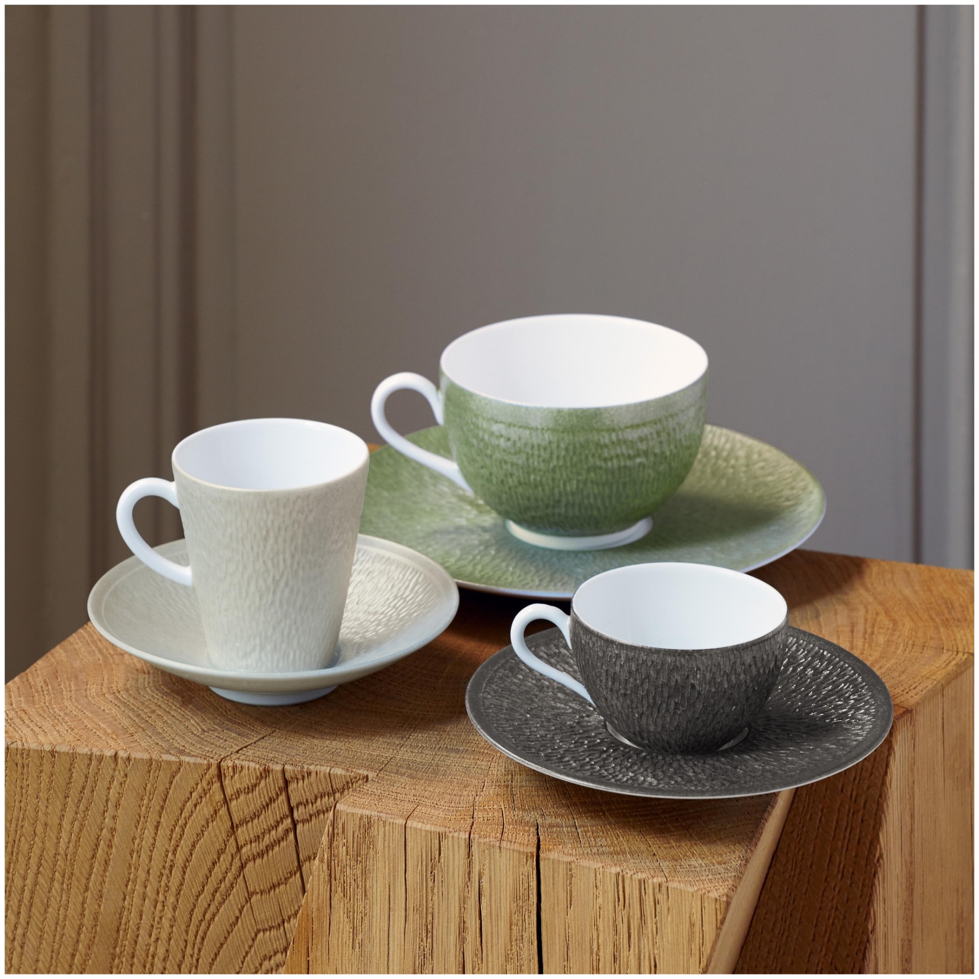 Raynaud, Minéral irisé Pearl Grey, Dinner set for 6 persons