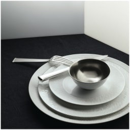 Raynaud, Minéral irisé Pearl Grey, Breakfast set for 6 persons