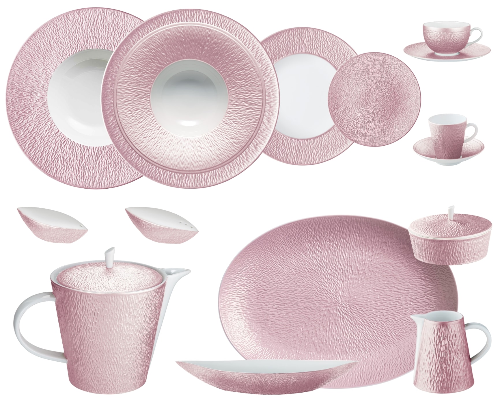 Raynaud, Minéral irisé Nacre, Dinner set for 6 persons
