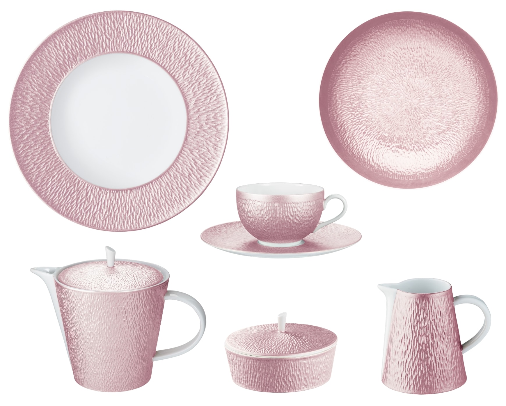 Raynaud, Minéral irisé Nacre, Breakfast set for 6 persons