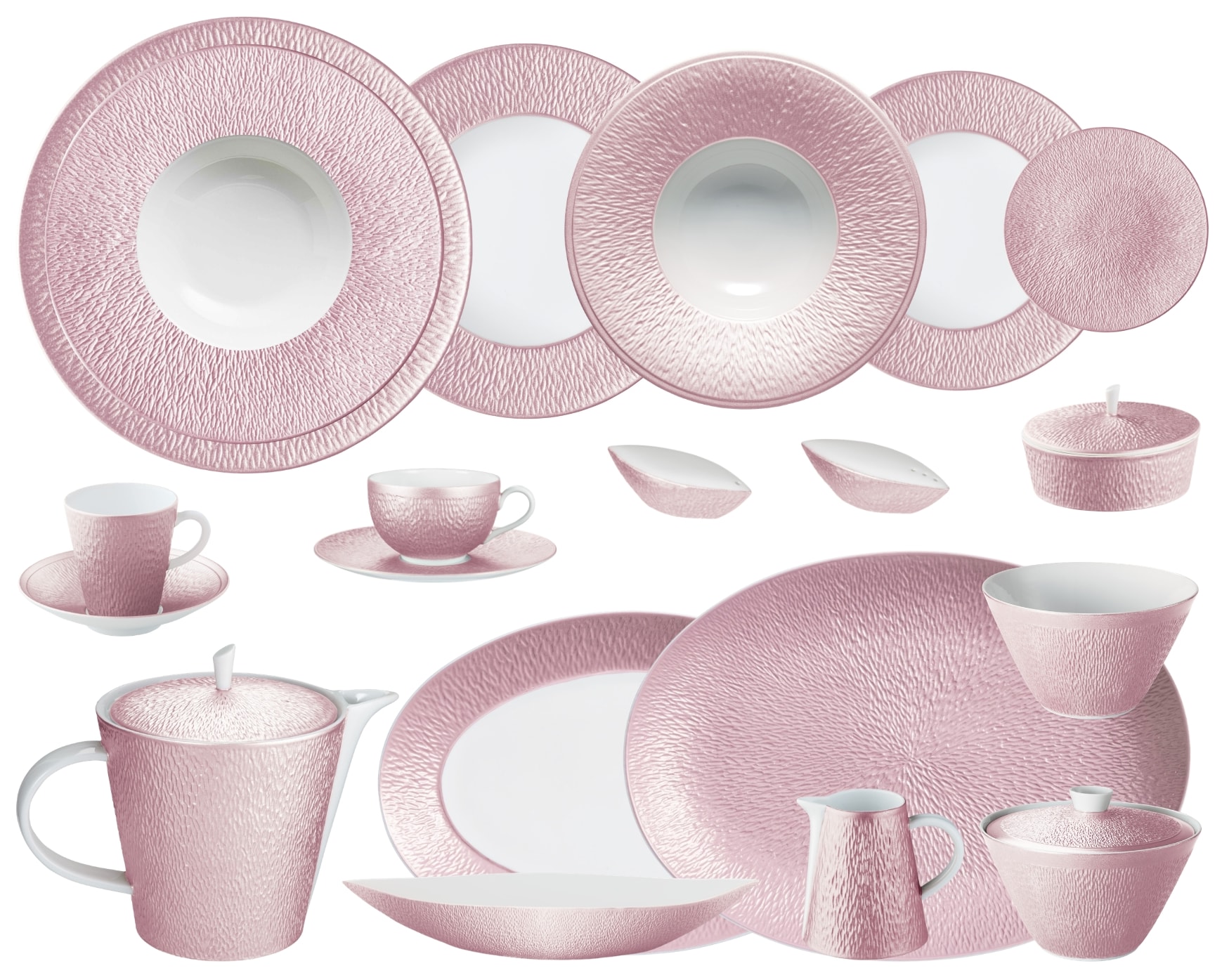 Raynaud, Minéral irisé Nacre, Grand dining set for 8 persons