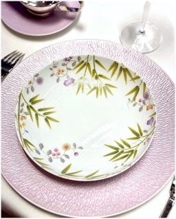 Raynaud, Minéral irisé Nacre, Grand dining set for 8 persons
