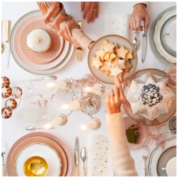Raynaud, Minéral irisé Nacre, Grand dining set for 8 persons