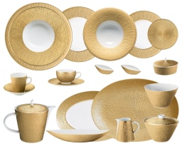 Raynaud, Minéral gold, Grand dining set for 8 persons